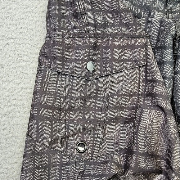 No Fear Board Shorts Men's 30 Gray Skimmer Cargo Plaid Flap Pockets Logo - Picture 12 of 16